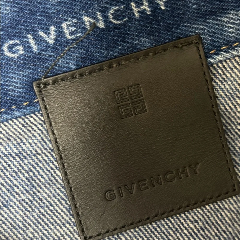 Givenchy Blue Denim Logo Monogram jeans mini skirt. - Picture 5 of 5